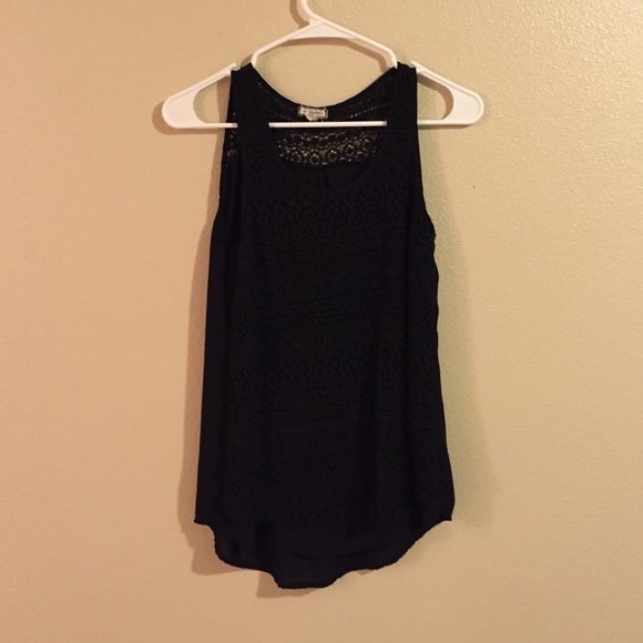 Black lace tank