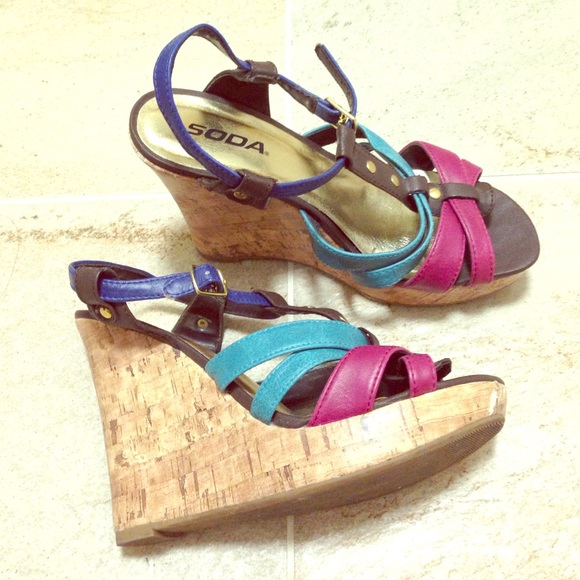 Soda wedges, size 7, worn a few times