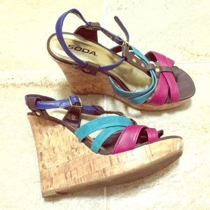 Soda wedges, size 7, worn a few times