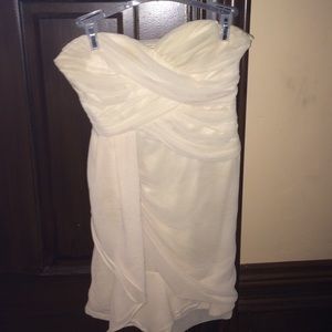 Formal off white strapless short dress