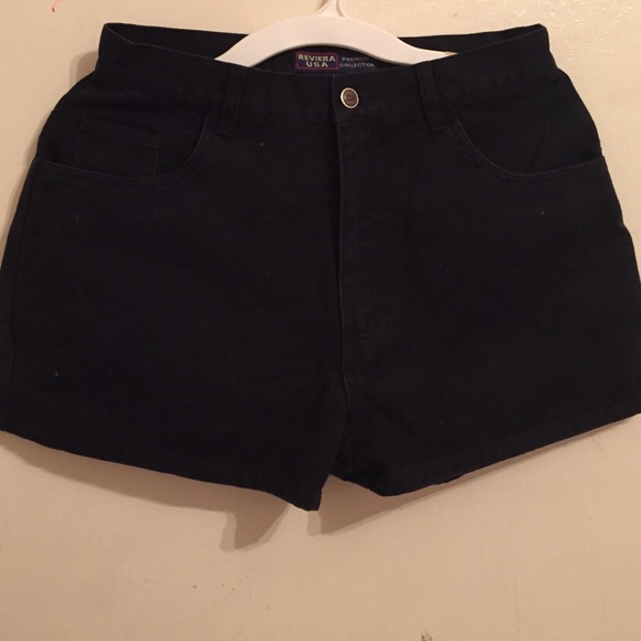 Black high waisted shorts
