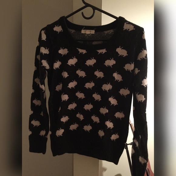 rabbit print sweater