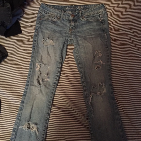 Distressed jeans