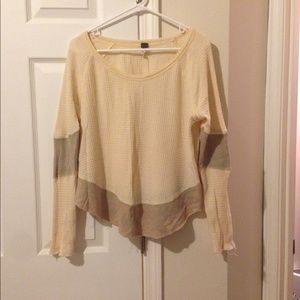 Free People Waffle Top