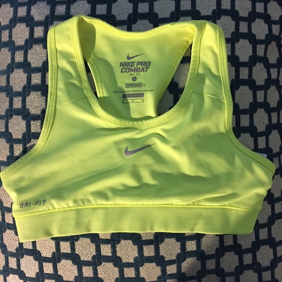 Neon nike dri-fit sports bra