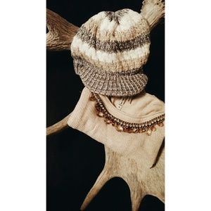 Knit Hat with Brim