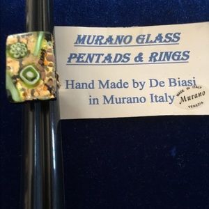 Murano Glass Ring Green