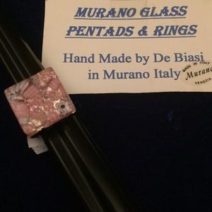 Murano Glass Ring Pink
