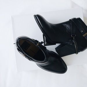 Harnessed Leather Booties