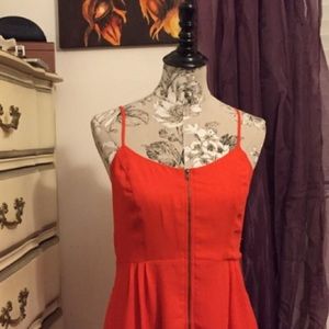 Orange High-Low Dress