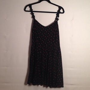 Black dress with flower print