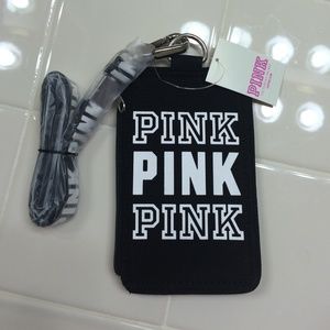 Black PINK ID case and lanyard