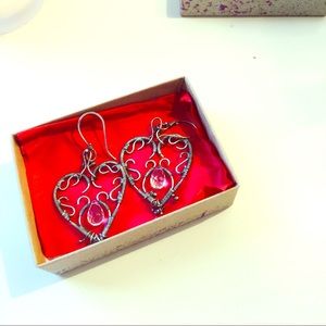 Boutique Crystal Heart Earrings