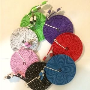 10ft cotton cable charger for iphone/samsung