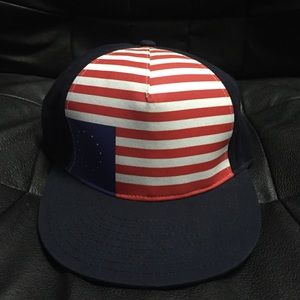 Black Scale American Flag Hat