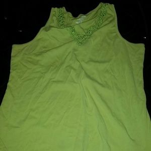 Lime green tank top