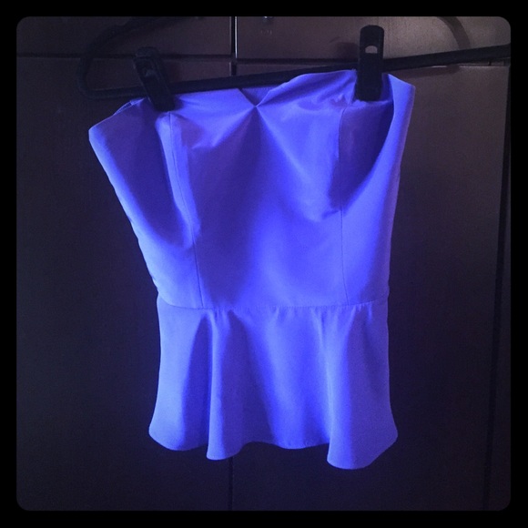 Purple Amanda Uprichard Peplum Silky Top