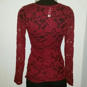 CY USA Tops - Red Lace Top CY USA Tops - Red Lace Top