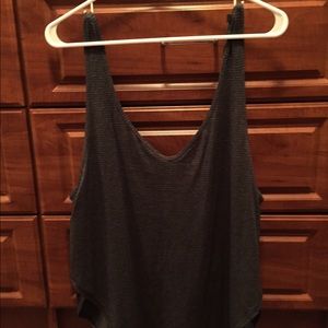 Black with light gray lines tank top. Never worn.