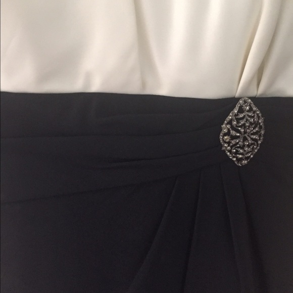 Black and White Strapless Cocktail Dress