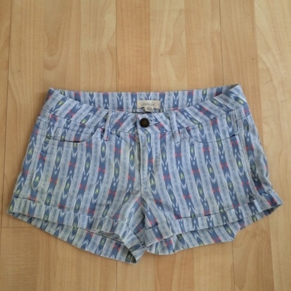 Blue Tribal Print Aerie Shorts