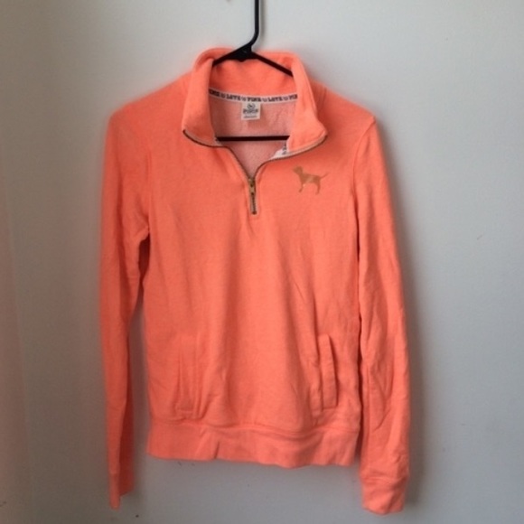 Coral Victoria's Secret Quarter Zip