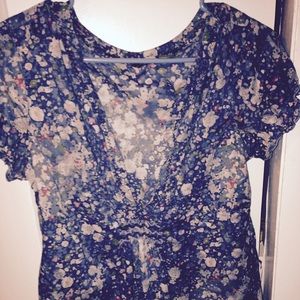 Eddie Bauer peasant top blouse