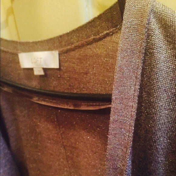 Oversized, Silver, Loft open cardigan