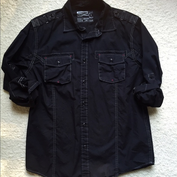 men's | black | button up