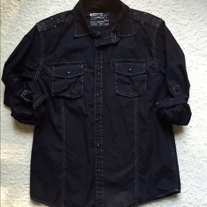 men's | black | button up