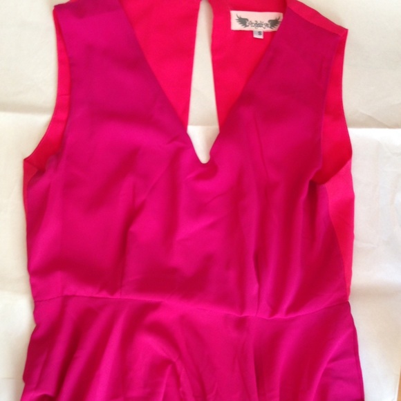 Like new Modcloth Hummingbird and Fuchsia dress, S