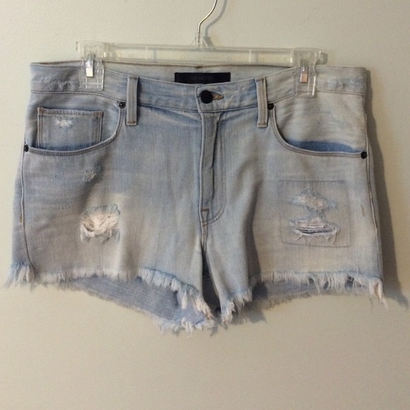 Light was ripped cutoff shorts