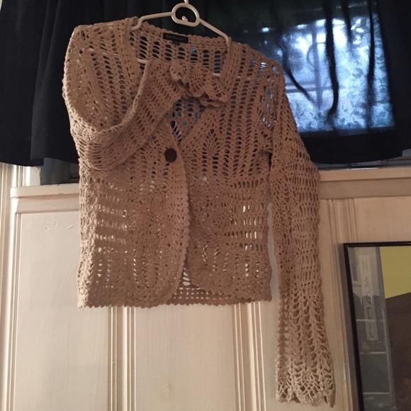 Bohemian crochet style sweater