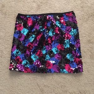 Sequin mini skirt!