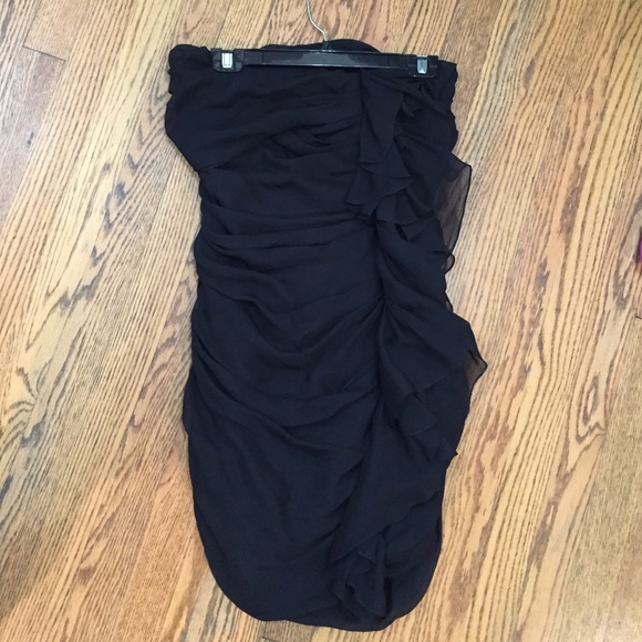 Elizabeth and James black strapless dress