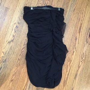 Elizabeth and James black strapless dress