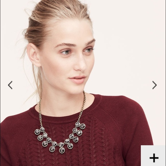 LOFT Short Smoky Gem Necklace NWT