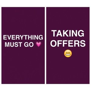 EVERYTHING MUST GO! TAKING REASONABLE OFFERS 💕💗