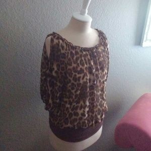 Sheer leopard print shirt