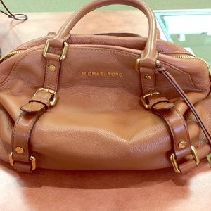 Michael Kors Satchel in cognac.