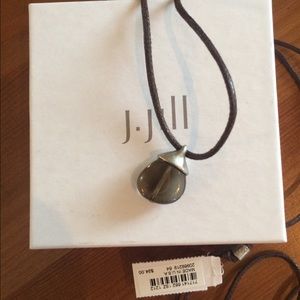 Pure Jill brown pendant necklace, NIB
