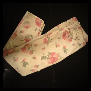 Floral Free People pants.