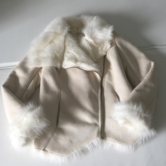 Faux fur suede coat