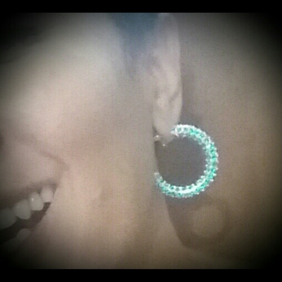 Sparkling Blue Hoops