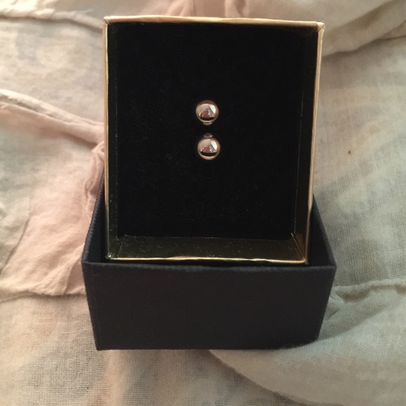 Silver ball earrings
