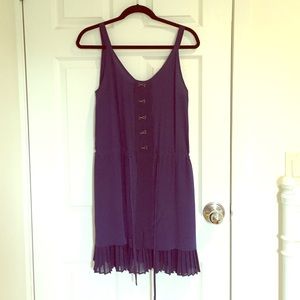 GreyLin silk blue dress