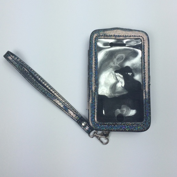 Silver iPhone 4 and 4s wallet case