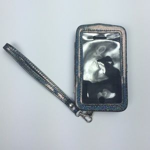 Silver iPhone 4 and 4s wallet case