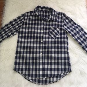 Blue and white flannel