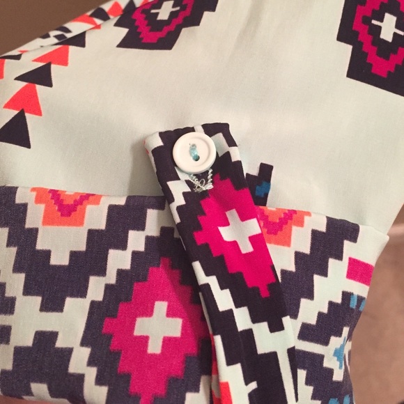 MoaMoa Tribal Print Blouse - Picture 2 of 4